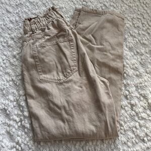 Pull&Bear Khaki “Paper Bag” pants Large